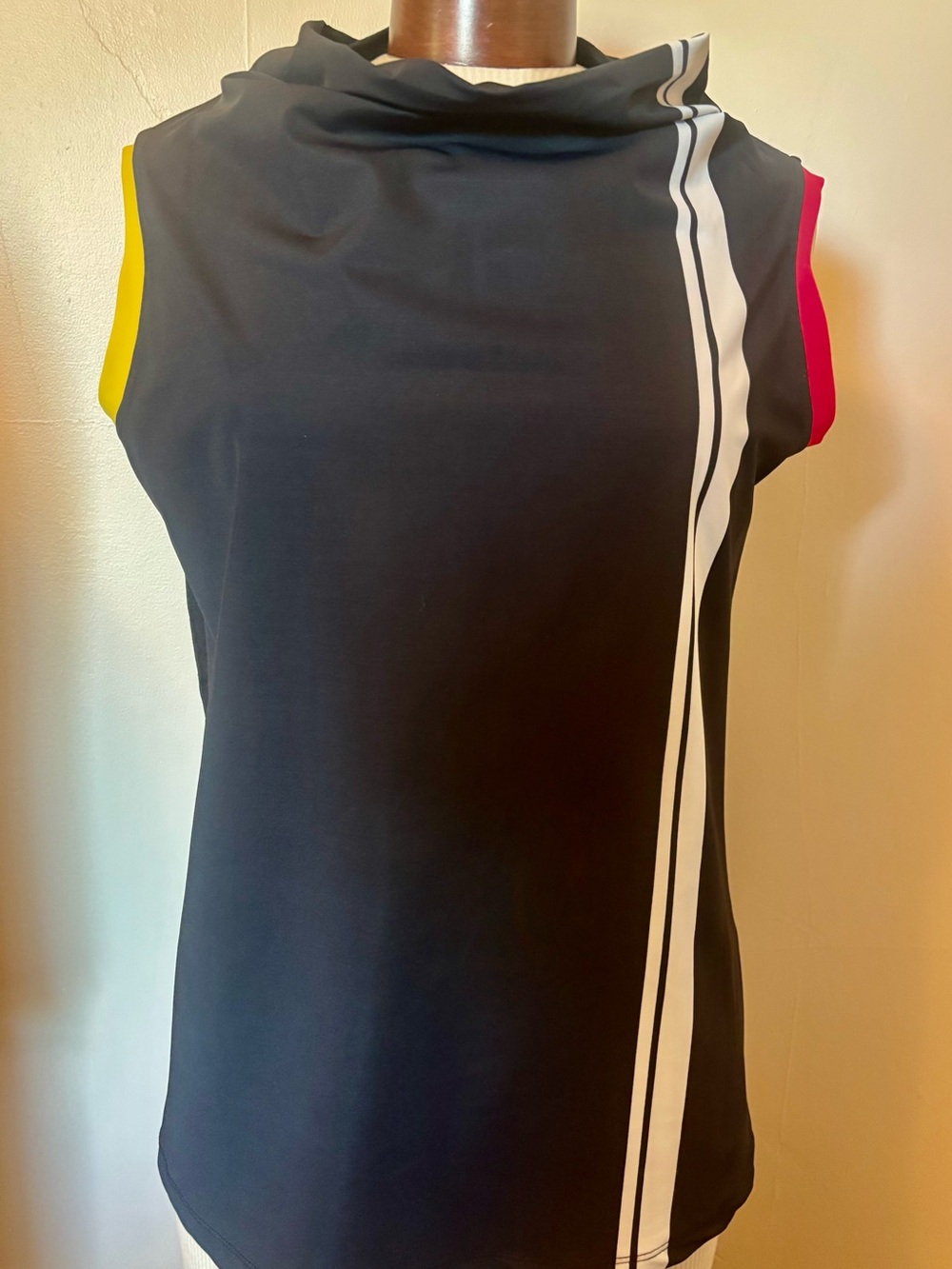 Alembika TEKBIKA Colorblock sleeveless Cowl Top size1 US(6/8) TECHNO NWOT $89